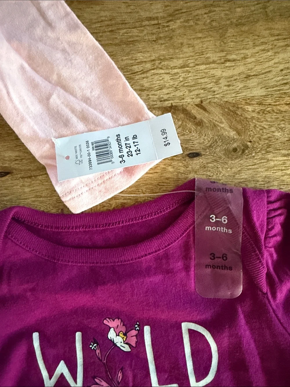 GAP Light Pink & Magenta Long-Sleeve Bodysuits Set